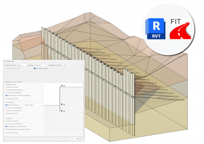 Neue FIDES-Infrastructure Toolbox – FIT Parametrische Verbauwände direkt in Autodesk Revit erstellen